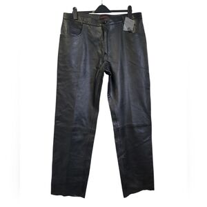 Oscar Leopold Straight leg leather pants